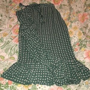 Urban Outfitters ruffled midi wrap skirt.